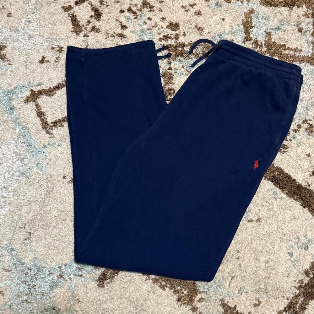 Vintage Polo Ralph Lauren Adjustable Sweatpants Size Medium Navy 90s